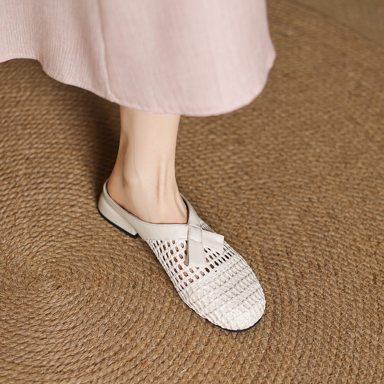 Minimalist Closed Toe Low Heel Slippers - Style m.html - Image 2