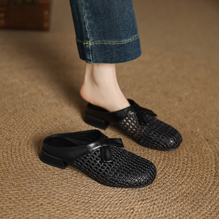 Minimalist Closed Toe Low Heel Slippers - Style m.html - Image 3