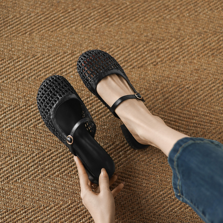 Women's Closed Toe Low Heel Slippers - Korean Style Summer 2025 - Style m.html - Image 3