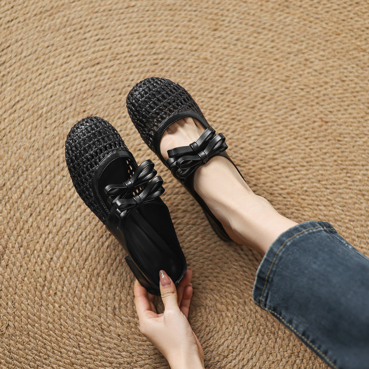 Women's Closed Toe Low Heel Slippers - Korean Style Summer 2025 - Style o.html